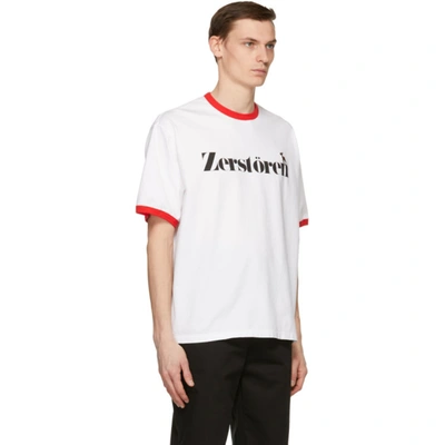 Shop Undercover White 'zerstören' Print T-shirt