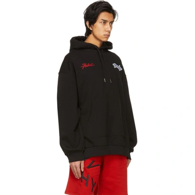 Shop Givenchy Black Embroidered Patches Motel Hoodie In 001 Black