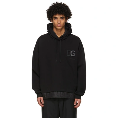 Shop Dolce & Gabbana Black 3d Logo Hoodie In N0000 Black