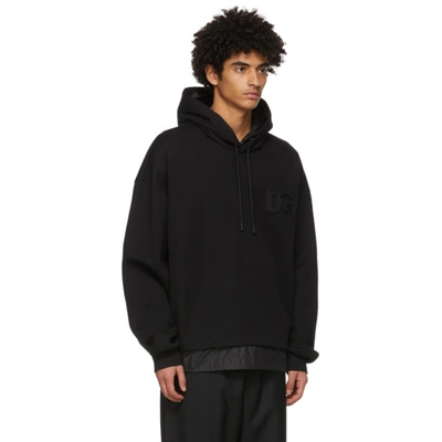 Shop Dolce & Gabbana Black 3d Logo Hoodie In N0000 Black