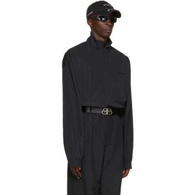 Shop Balenciaga Black 'free' Track Jacket In 1000 Black