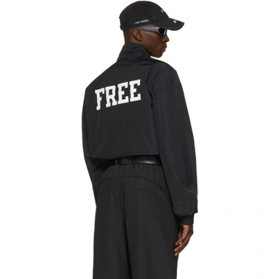 Shop Balenciaga Black 'free' Track Jacket In 1000 Black