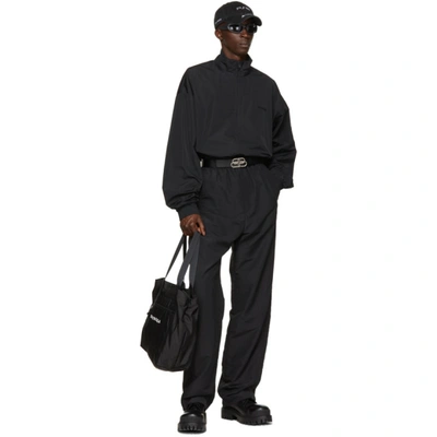 Shop Balenciaga Black 'free' Track Jacket In 1000 Black