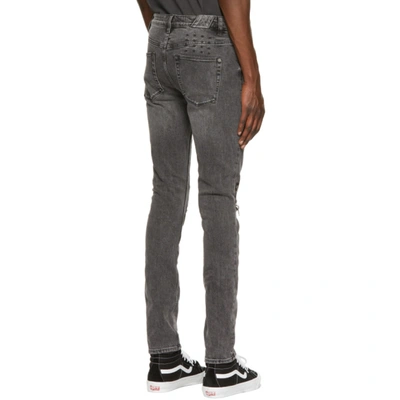 Shop Ksubi Grey 'exile' Trashed Chitch Jeans In Black