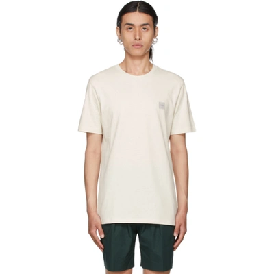 Shop Hugo Boss Off-white Tales T-shirt In 272 Light Beige