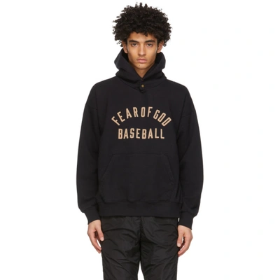 Shop Fear Of God Black 'baseball' Hoodie