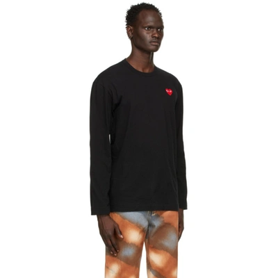 Shop Comme Des Garçons Play Black Heart Long Sleeve T-shirt In 1 Black