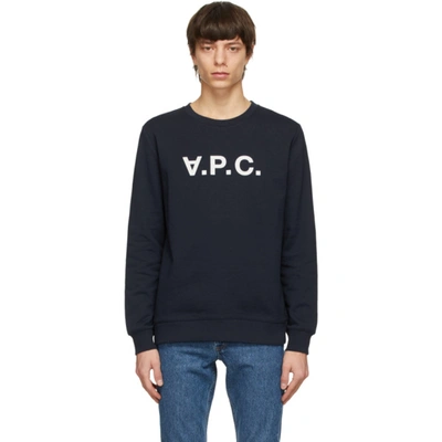 Shop A.p.c. Navy Vpc Sweatshirt In Iak Darknav