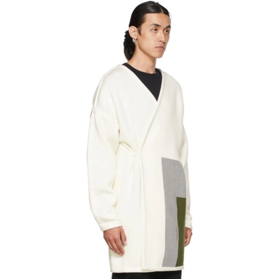 Shop A-cold-wall* Off-white Albers Cardigan In Chalk