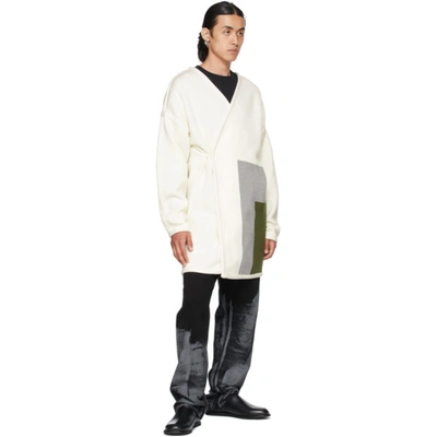 Shop A-cold-wall* Off-white Albers Cardigan In Chalk