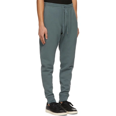 Shop Tom Ford Green Garment-dyed Lounge Pants In T07 Petrol