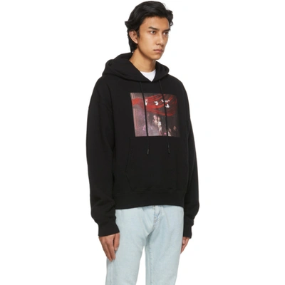 Shop Off-white Black Sprayed Caravaggio Over Hoodie In Black Whi