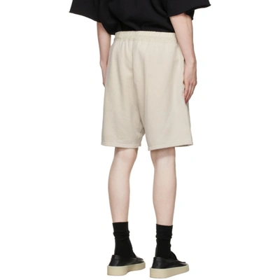 Shop Fear Of God Beige 'the Vintage' Shorts In Vintage Concrete Whi