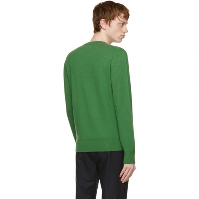 Shop Loro Piana Green Cashmere Castlebay Sweater In 50bt Pagoda