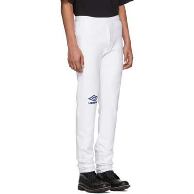Shop Vetements White Umbro Edition Logo Lounge Pants