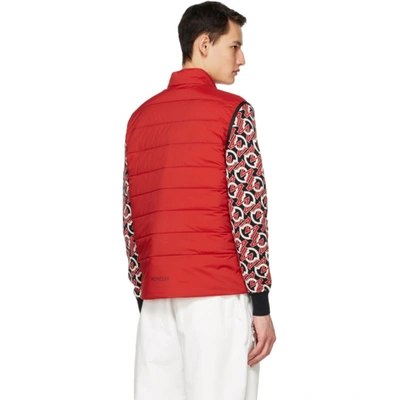 Shop Moncler Red Down Gordes Vest In 45y Red
