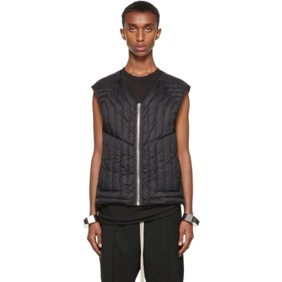 Rick Owens Cargo Quilted Gilet Vest In Black | ModeSens