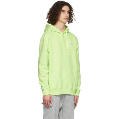 Shop Nike Green Sportswear Club Hoodie In Liquid Lime