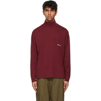 Shop Ambush Burgundy Logo Turtleneck