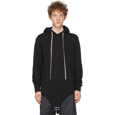 Shop Rick Owens Black Champion Edition Bodysuit Hoodie In 09 Black