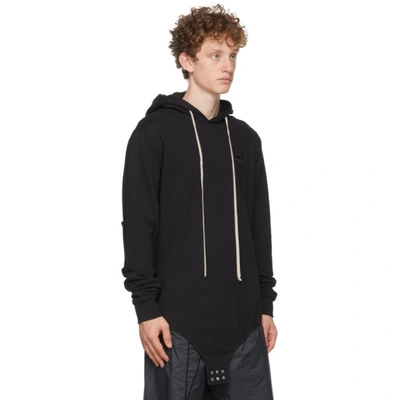 Shop Rick Owens Black Champion Edition Bodysuit Hoodie In 09 Black