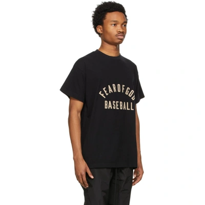 Shop Fear Of God Black 'baseball' T-shirt