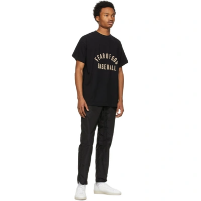 Shop Fear Of God Black 'baseball' T-shirt