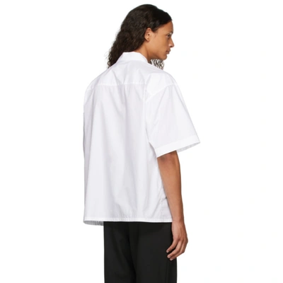 Shop Marni White Bowling Logo Short Sleeve Shirt In 00w01 Lily White