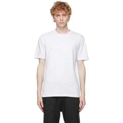 Shop Maison Margiela White Jersey T-shirt In 100 White
