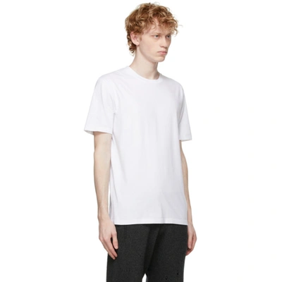 Shop Maison Margiela White Jersey T-shirt In 100 White