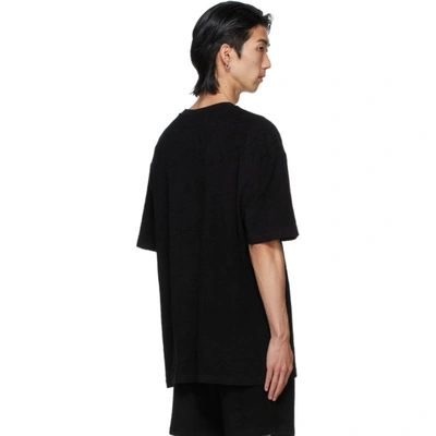 Shop 032c Black Terrycloth Topos T-shirt