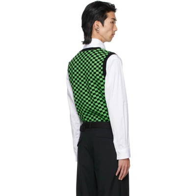 Shop Molly Goddard Ssense Exclusive Green Checkerboard Selwyn Vest In Greenblk