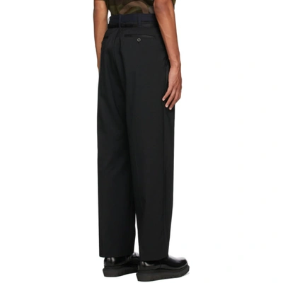 Shop Sacai Black Suiting Trousers In 001 Black