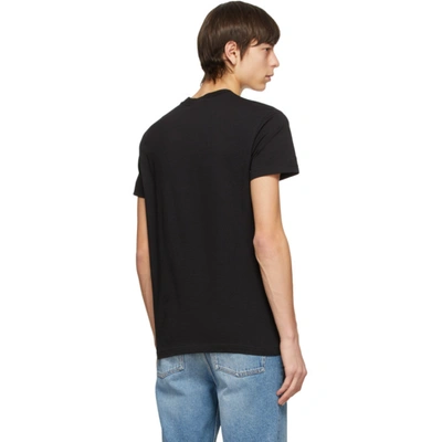 Shop Versace Jeans Couture Black V Emblem T-shirt In E899 Black