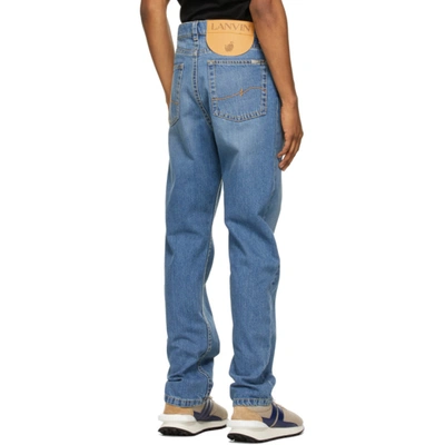 Shop Lanvin Blue 5 Pocket Jeans In 22 Light Bl