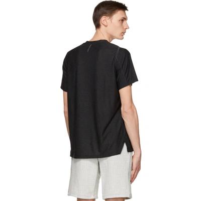 Shop Nike Black Pro Top T-shirt In 010 Blk/gry