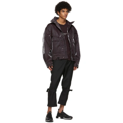 Shop Dolce & Gabbana Purple Combat Jacket In M5039 Brown-viola D