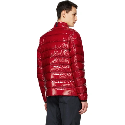 Shop Moncler Red Down Agar Jacket In 455 Red
