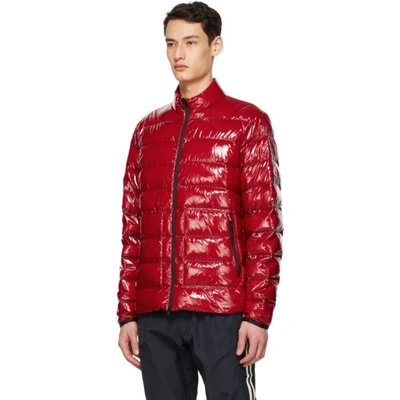 Shop Moncler Red Down Agar Jacket In 455 Red