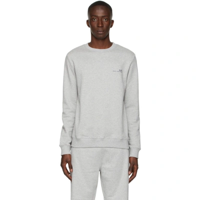 Shop Apc Grey Item Sweatshirt In Plb Heathered Light