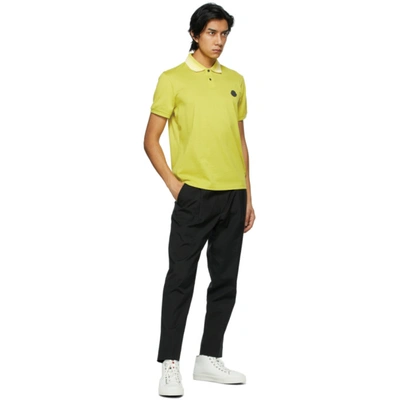Shop Moncler Yellow Maglia Polo In 150 Yellow