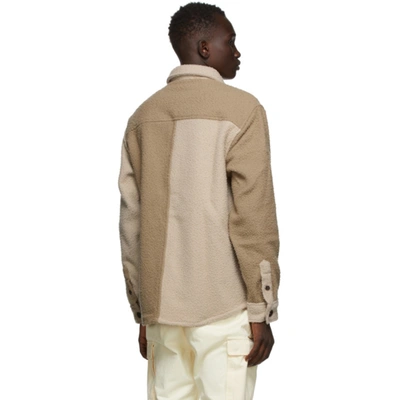 Shop Aimé Leon Dore Tan & Beige Casentino Wool Shirt