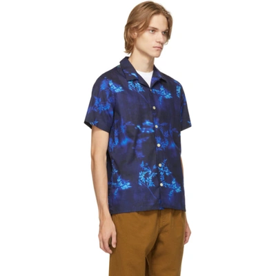 Ps By Paul Smith Mix Up Printed Regular Fit Short Sleeve Shirt In Navy |  ModeSens