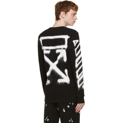 Shop Off-white Black Spray Marker Long Sleeve T-shirt In Black White