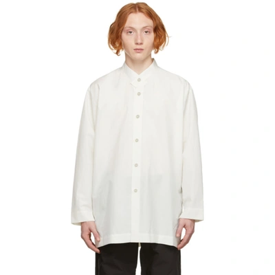 Shop Issey Miyake White Packable Long Shirt In 01-white