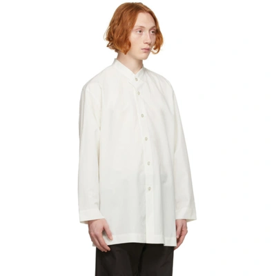 Shop Issey Miyake White Packable Long Shirt In 01-white