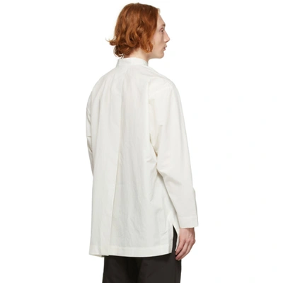 Shop Issey Miyake White Packable Long Shirt In 01-white