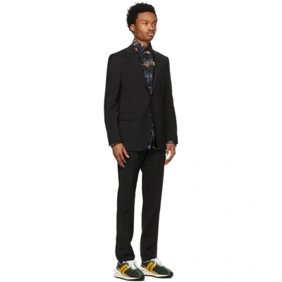 Shop Lanvin Black Half Canvas Suit In 10 Black