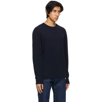 Shop Norse Projects Navy Merino Sigfred Sweater In 7004 Dknavy