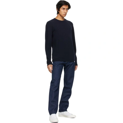 Shop Norse Projects Navy Merino Sigfred Sweater In 7004 Dknavy